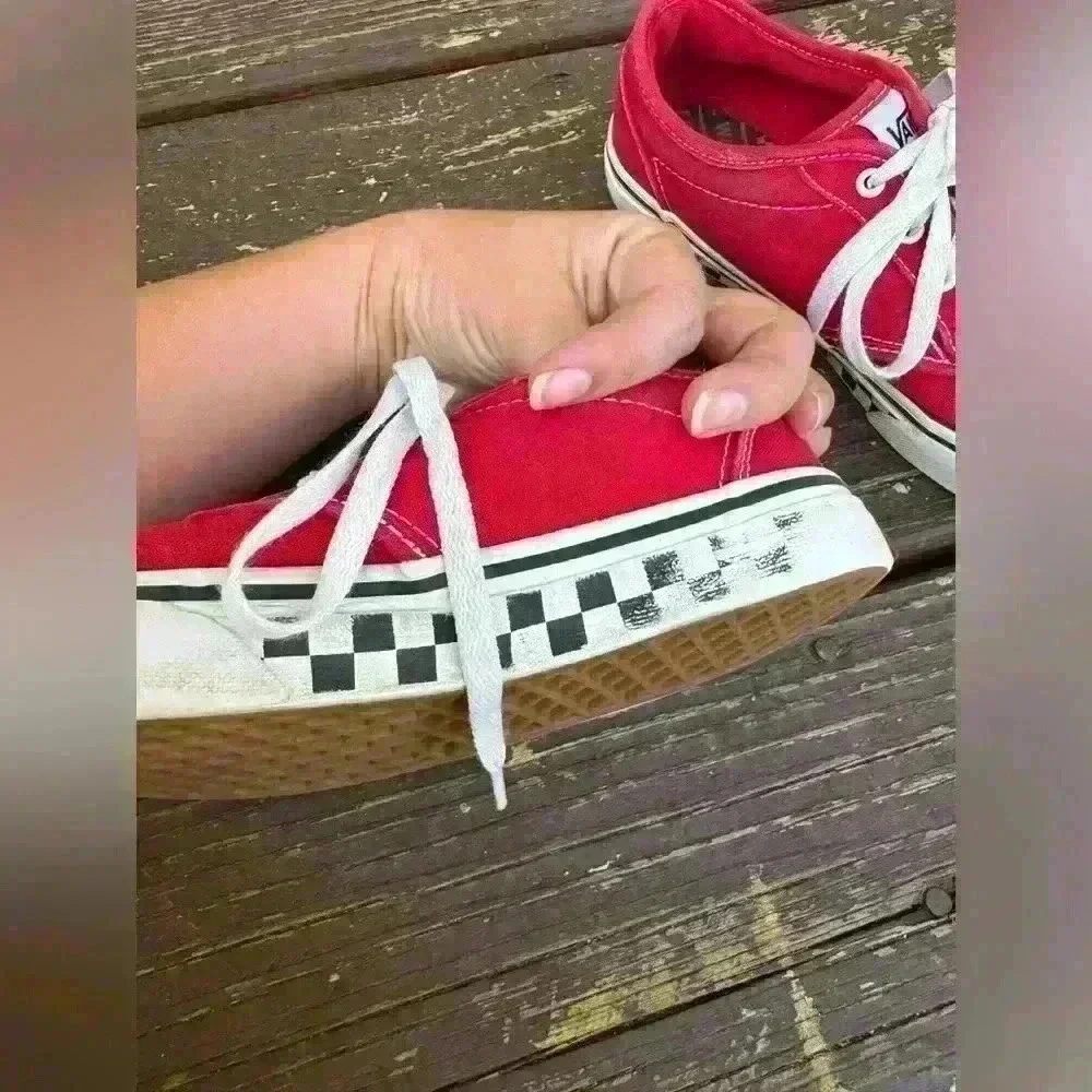 VANS, youth size 5, good condition, red sneakers